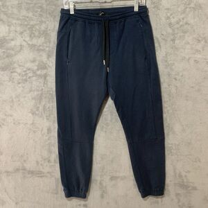 Stampd LA Joggers Sweatpants Men Small Navy Blue Drawstring Pants Zip Pockets